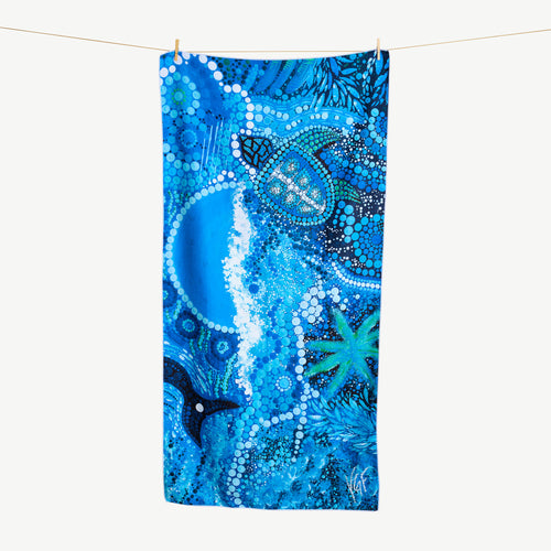 Turtle Moon beach towel