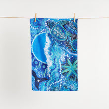 Load image into Gallery viewer, Turtle Moon tea towel