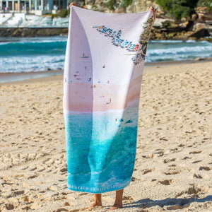 Coogee Boats beach towel