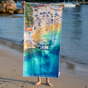 Camp Cove Corner beach towel