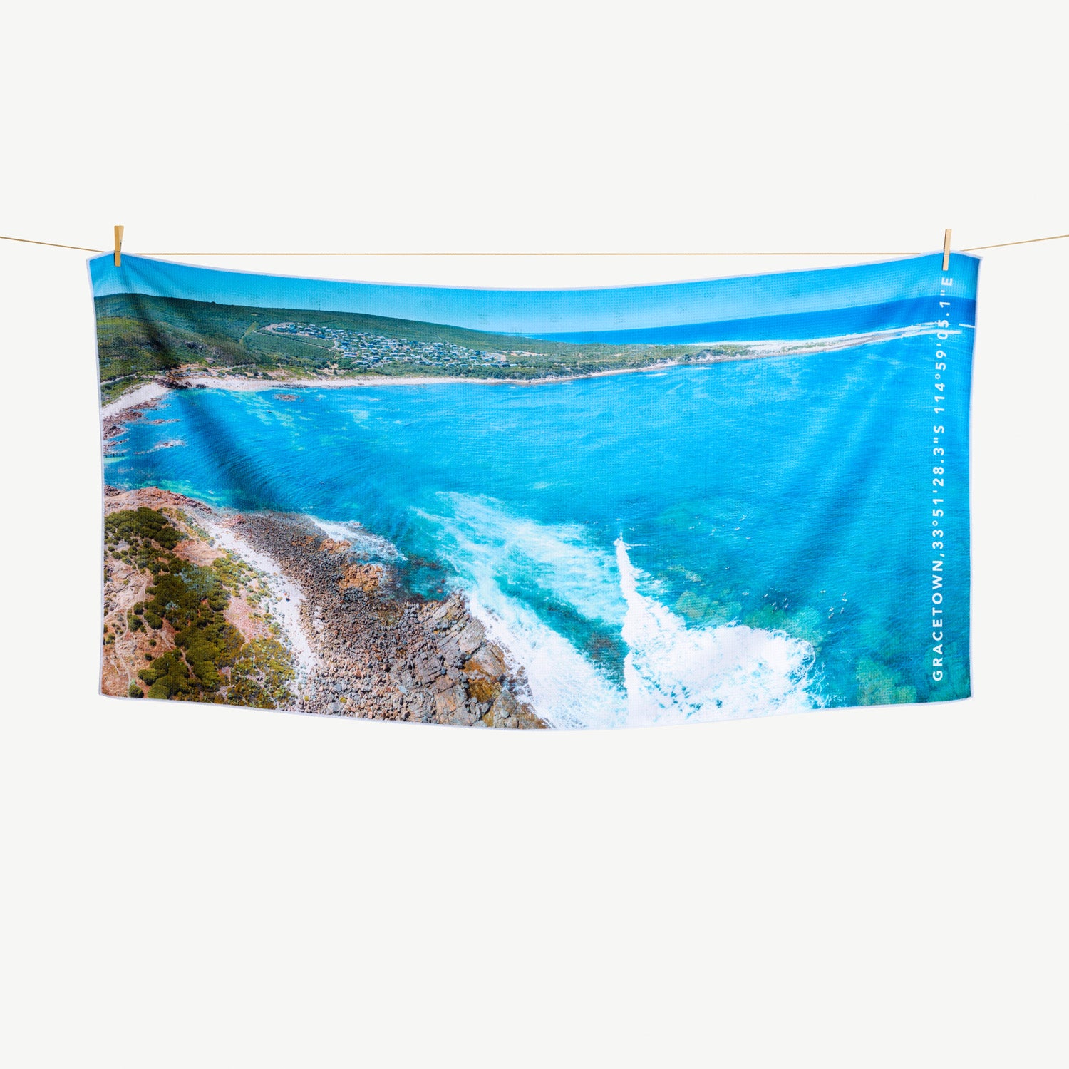Gracies Lines beach towel
