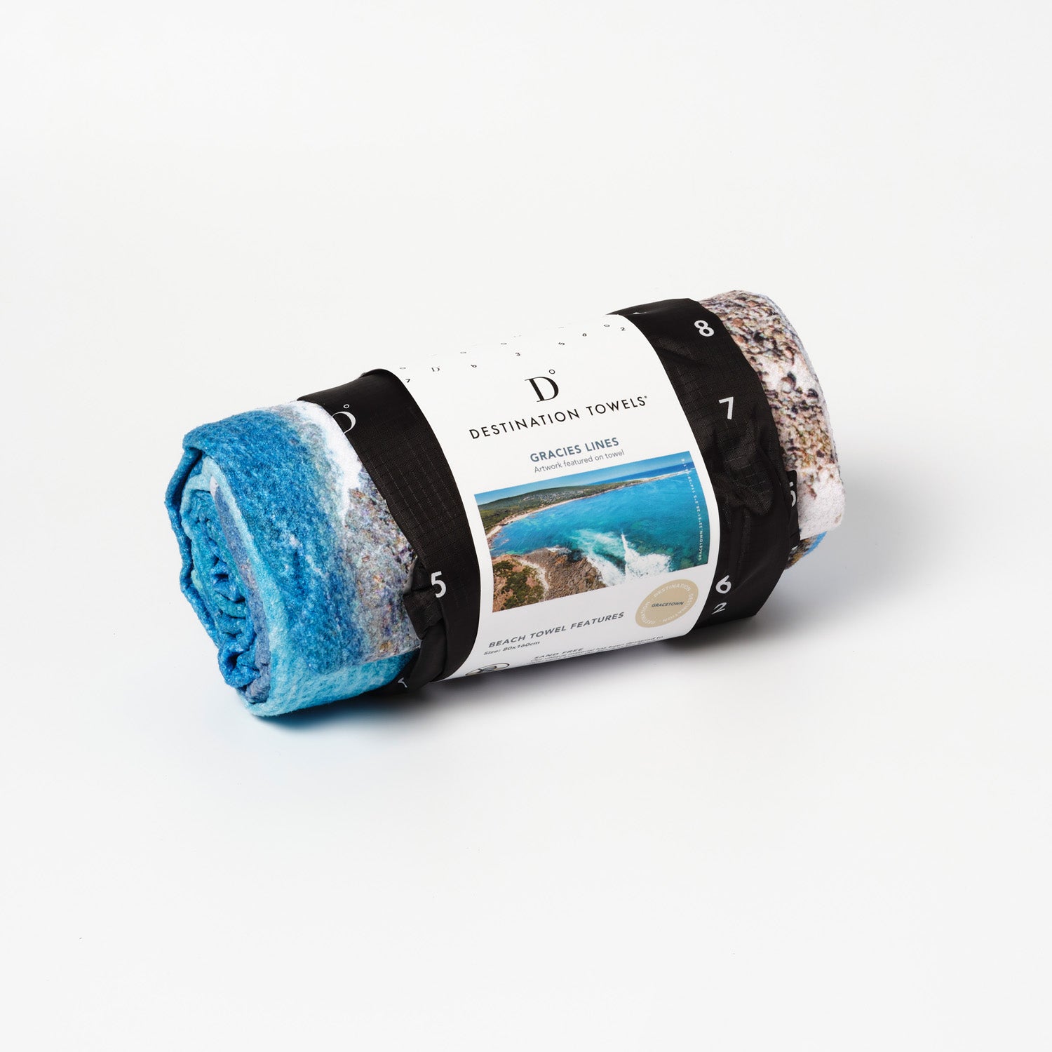Gracies Lines beach towel