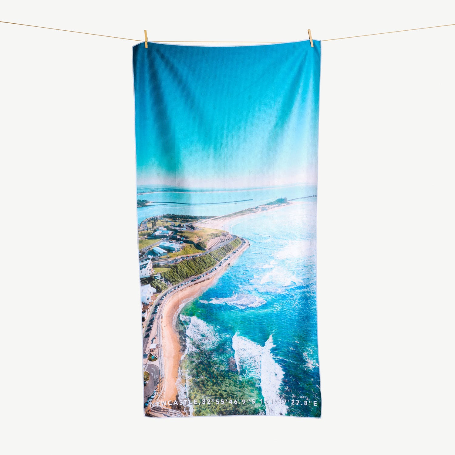 Nobbys Curves beach towel