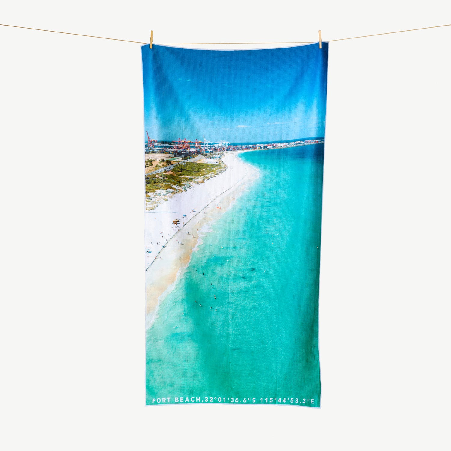Port Tracks beach towel