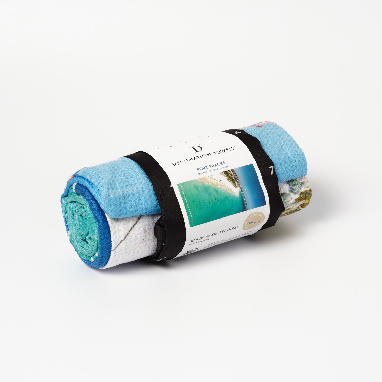 Port Tracks beach towel