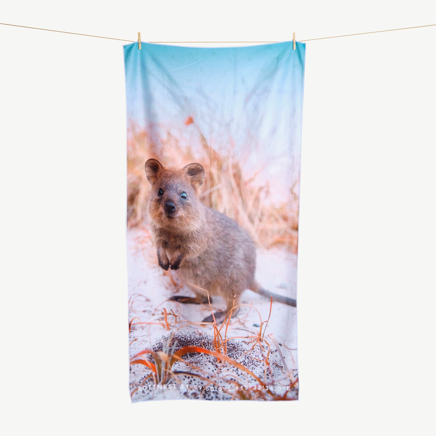 Quokka Smile beach towel