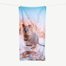 Load image into Gallery viewer, Quokka Smile beach towel