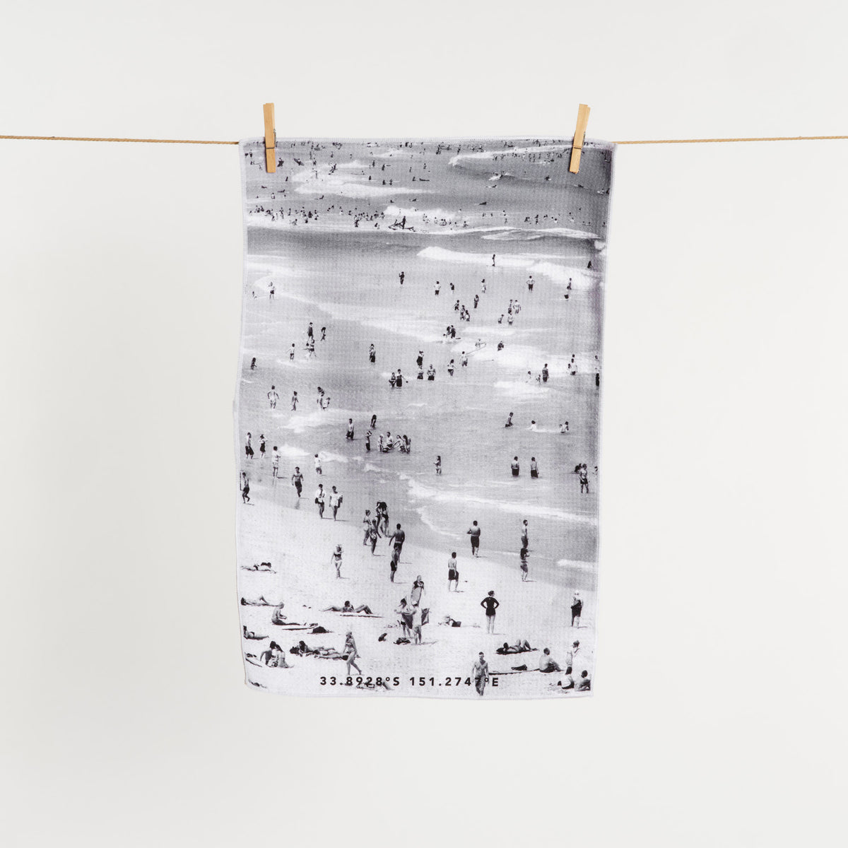 Beach Scene Tea Towel