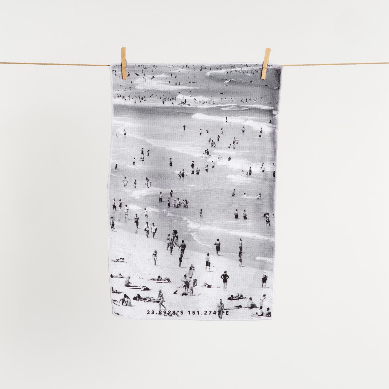 Beach Scene Tea Towel