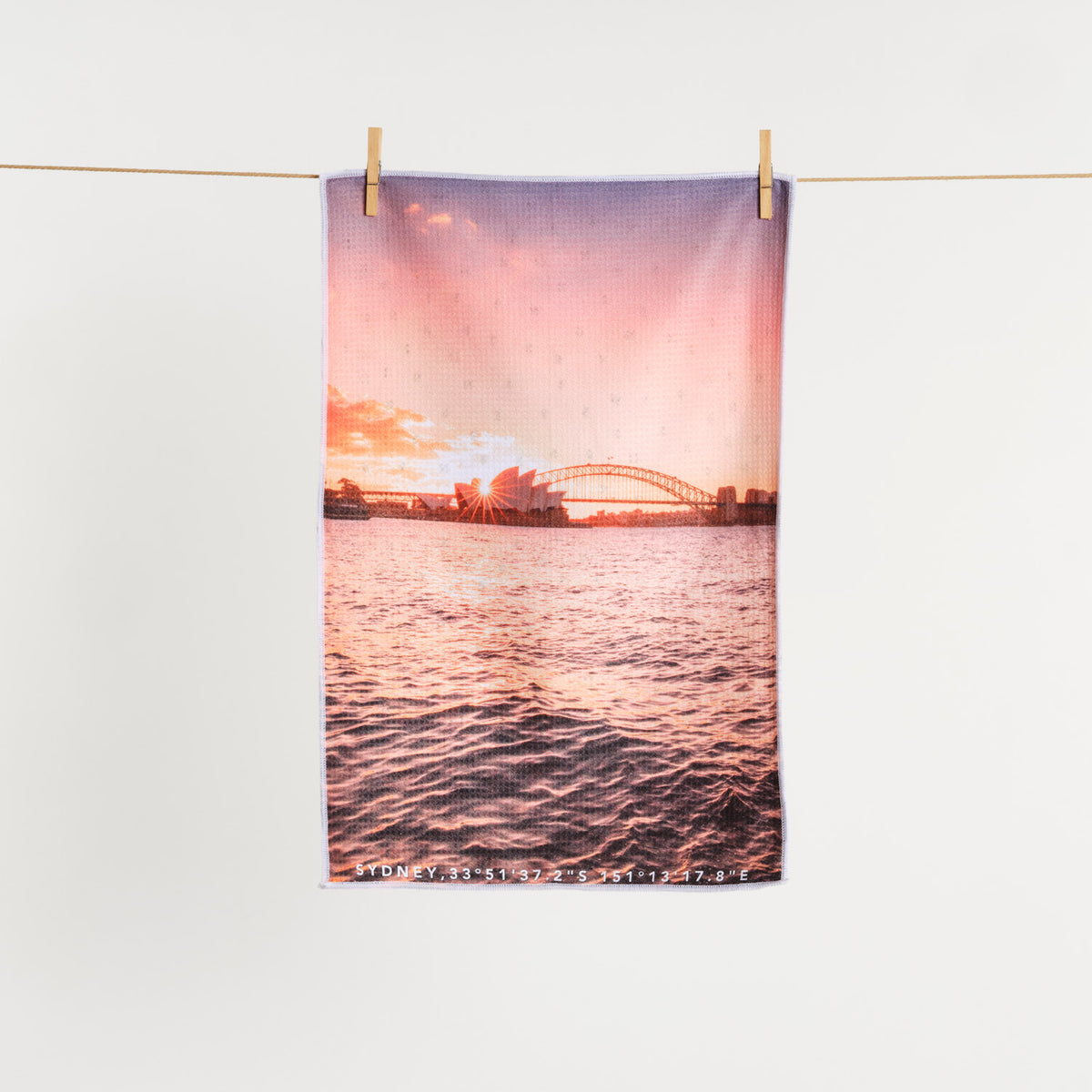 Harbour Hues tea towel