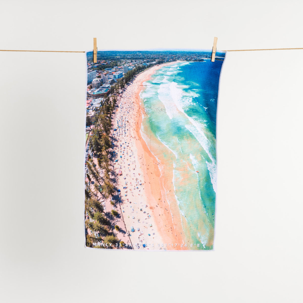 Manly Layers tea towel