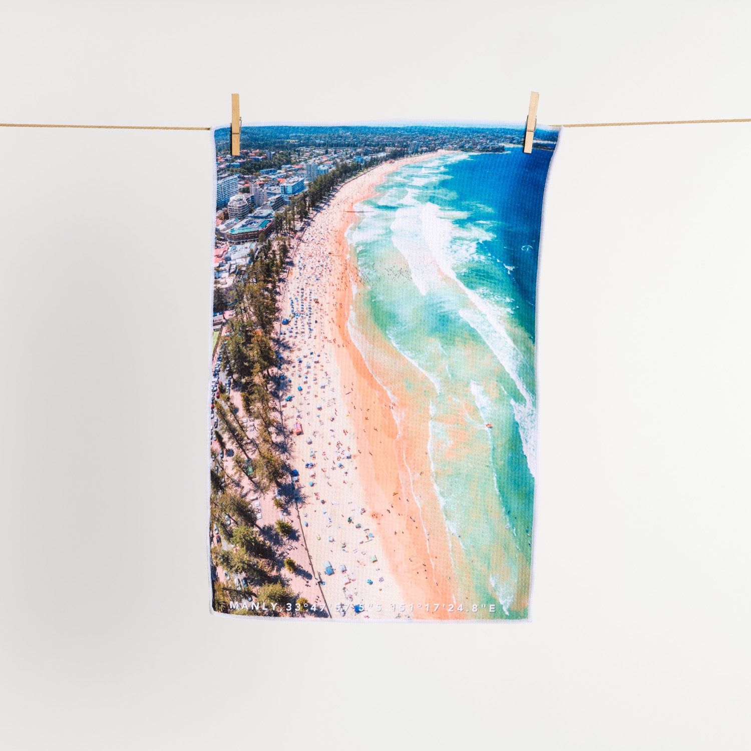 Manly Layers tea towel
