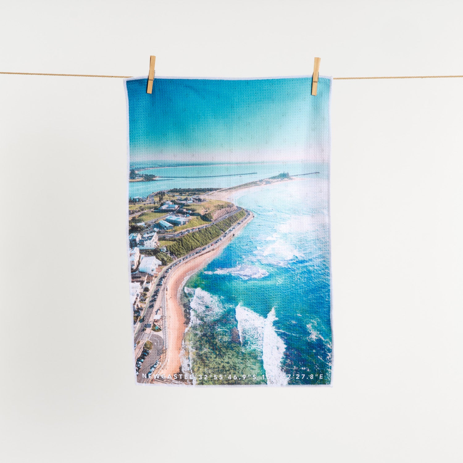 Nobbys Curves tea towel