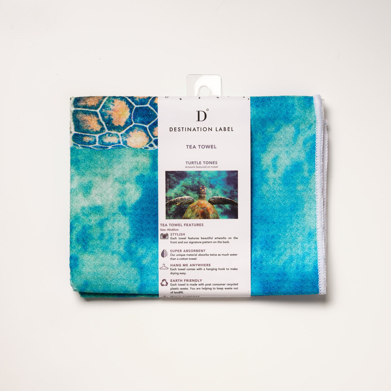 Turtle Tones tea towel