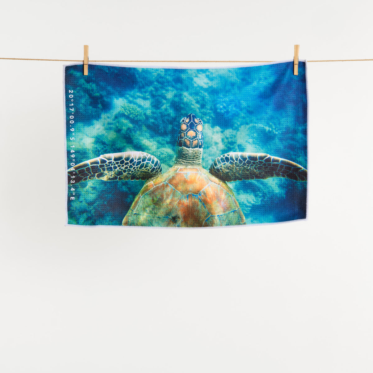 Turtle Tones tea towel