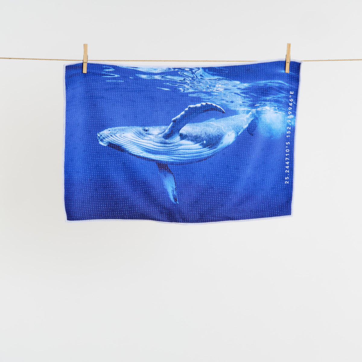 Whale Wave Tea Towel