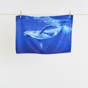 Whale Wave Tea Towel
