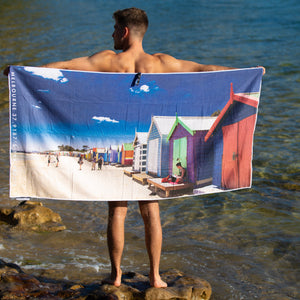 Brighton Boxes beach towel