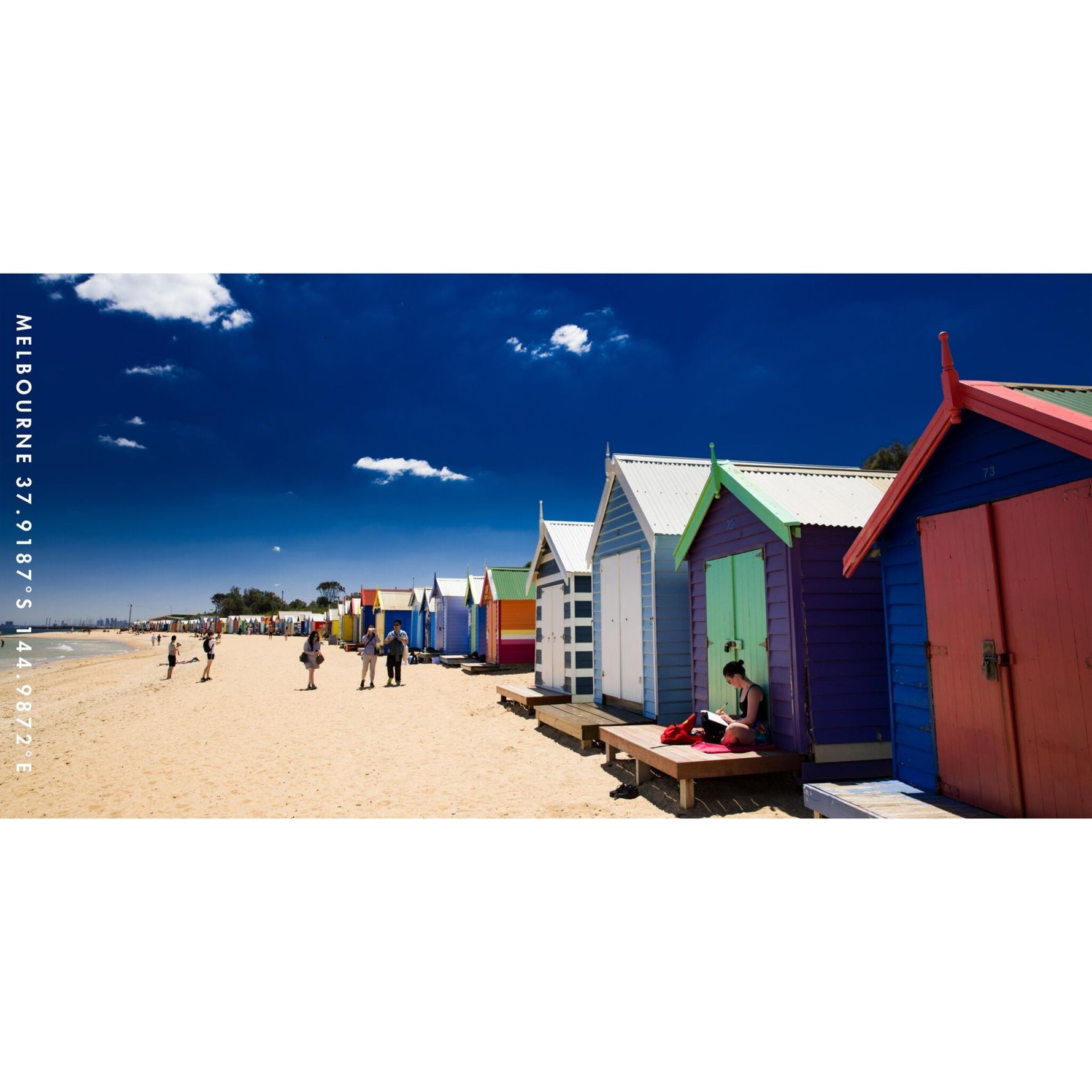 Brighton Boxes beach towel