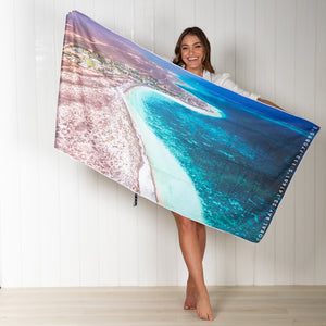 Clear Coral beach towel