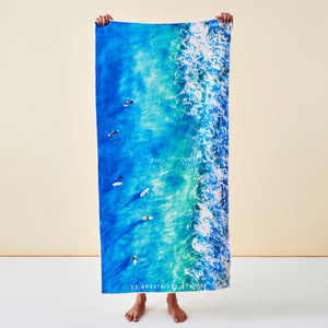 Blue Boards beach towel