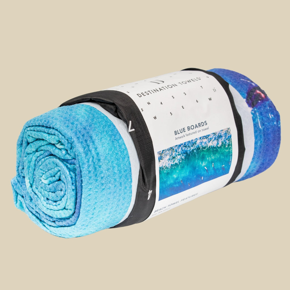 Blue Boards beach towel
