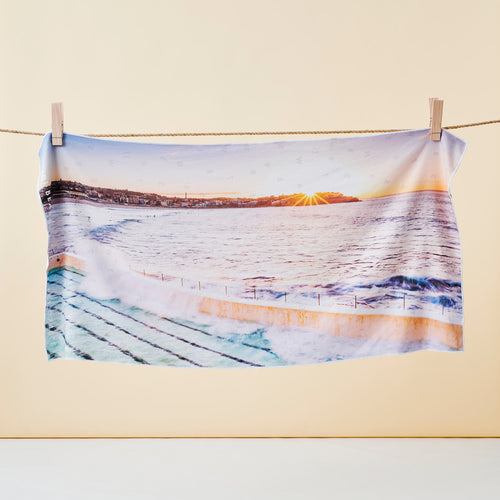 Glass Half Full beach towel