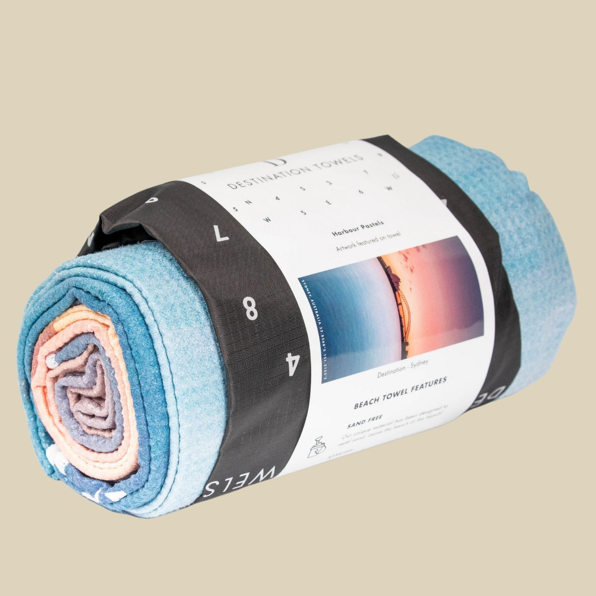 Harbour Pastels beach towel