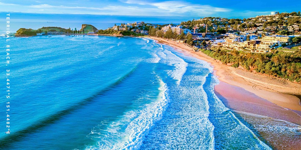 Terrigal Tones beach towel