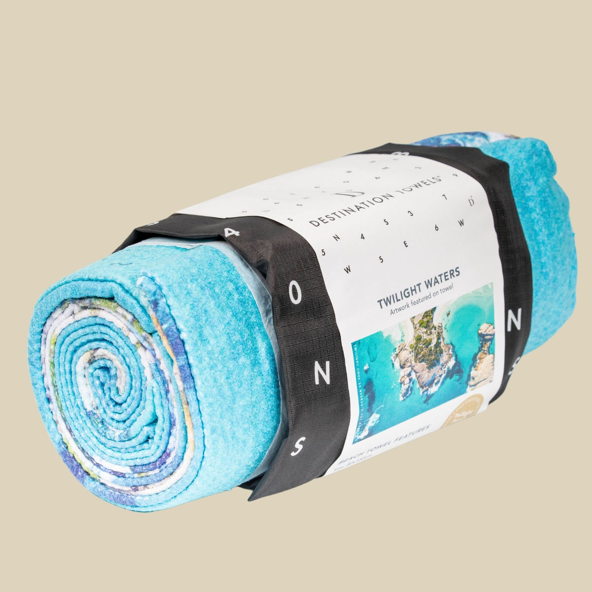 Twilight Waters beach towel
