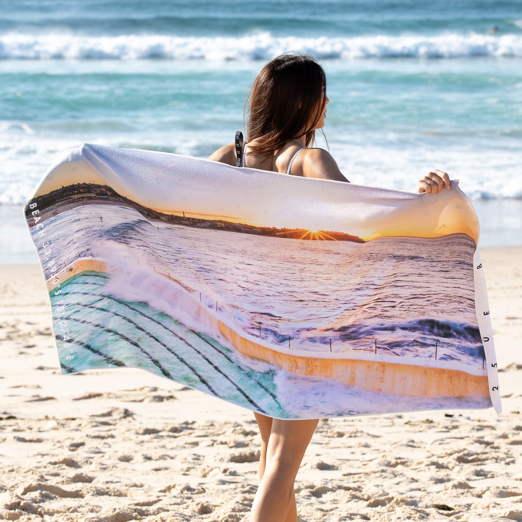 Glass Half Full beach towel