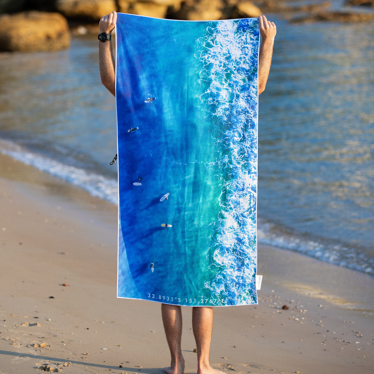 Blue Boards beach towel