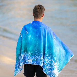 Blue Boards beach towel