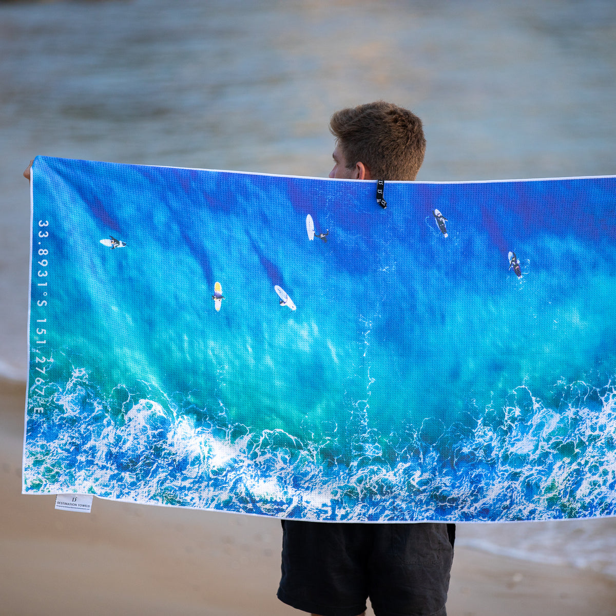 Blue Boards beach towel
