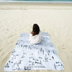 Beach Scene extra large beach towel