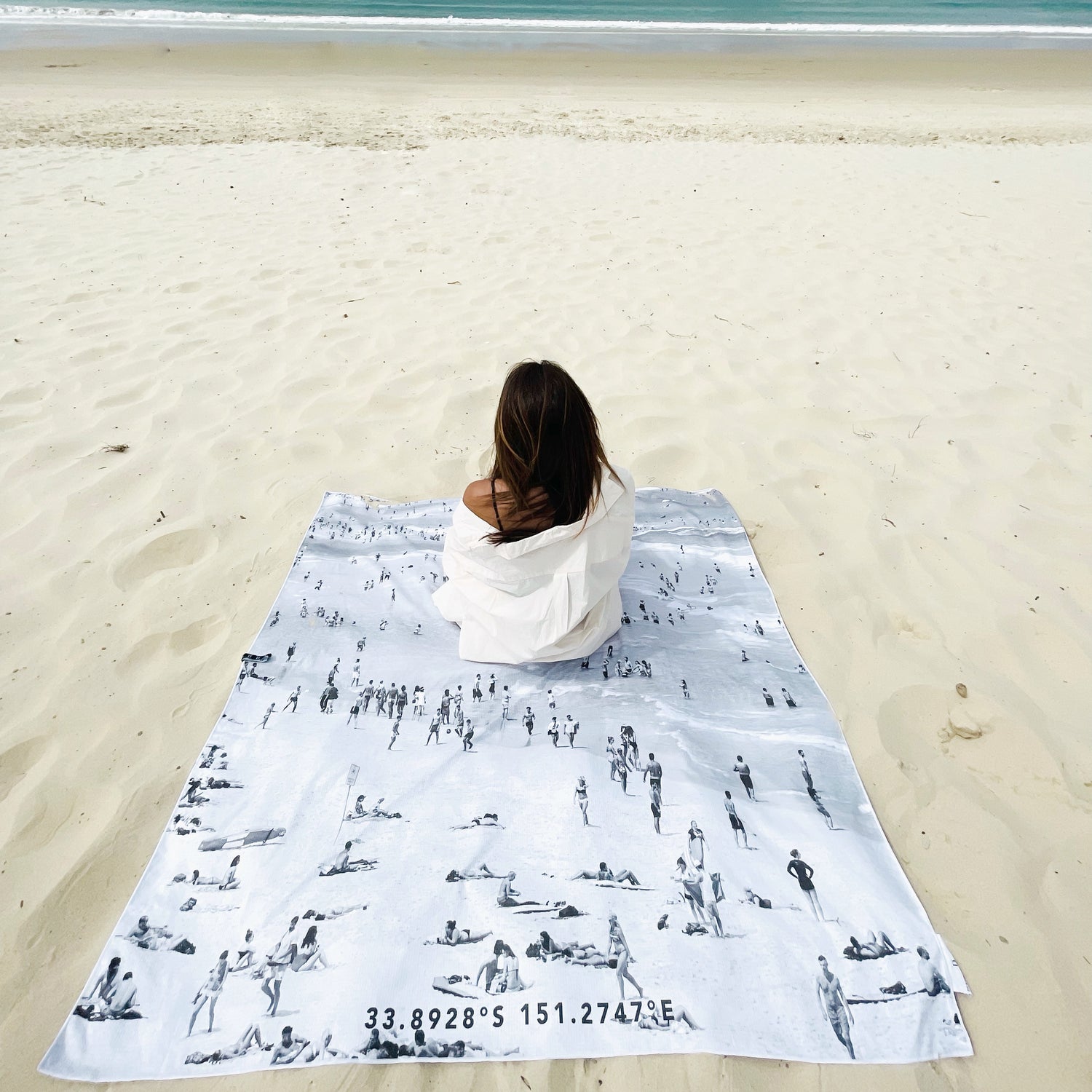 Beach Scene extra large beach towel