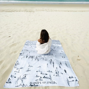 Beach Scene extra large towel