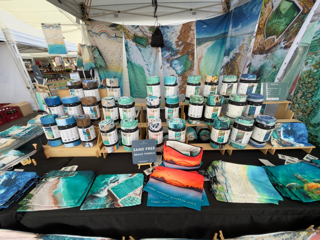 The Destination Label stall at Heffron Park Market, Maroubra